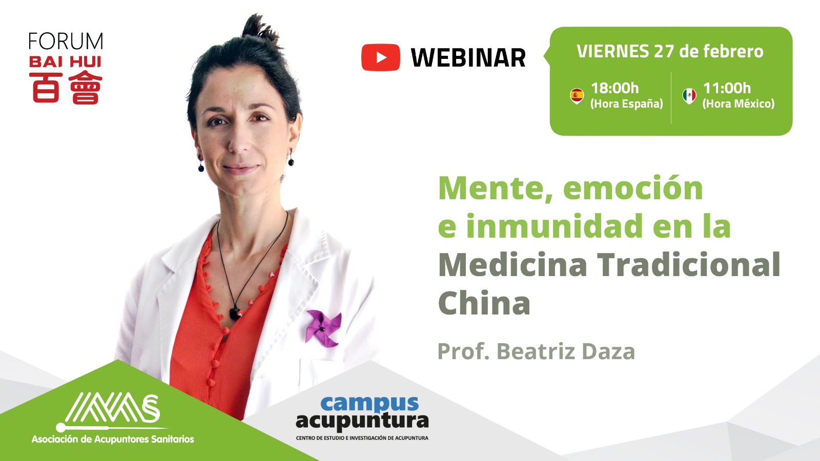 Webinar – Mente, emoción e inmunidad en la Medicina Tradicional China Webinar – Mente, emoción e inmunidad en la Medicina Tradicional China